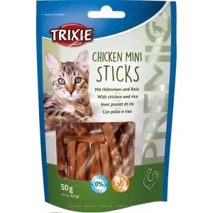 Ласощі Trixie Premio Chicken Mini Sticks для котів мініпалички з куркою та рисом 50 г