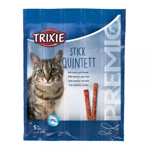 Ласощі Trixie Premio Stick Quintett для котів палички з лососем та фореллю 5 г 5 шт
