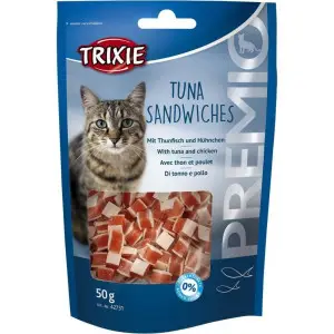 Ласощі Trixie Premio Tuna Sandwiches для котів кубики з тунцем і куркою 50 г