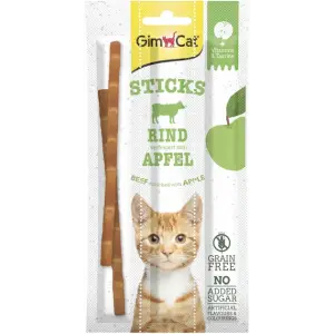Ласощі GimCat SUPERFOOD М'ясні дуо-палички яловичина і яблука для котів, 3 шт