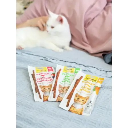 Ласощі GimCat SUPERFOOD М'ясні дуо-палички яловичина і яблука для котів, 3 шт