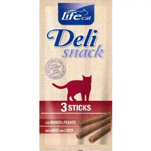 Ласощі LifeCat DeliSnack Sticks Beef and Liver для дорослих котів Яловичина з Печінкою 15 г