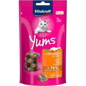 М'які закуски з куркою та котячою травою для котів, 40 г