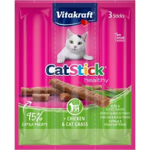 М'ясні палички з куркою та котячою травою для котів, 18 г (3х6г)