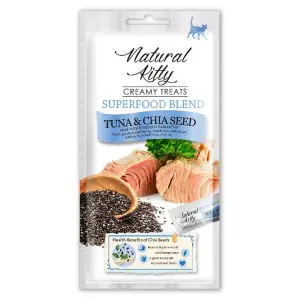 Natural Kitty Creamy Treats Tuna with Chia Seed Крем-снек для котів зі смаком тунця та насіння чіа, 4х12г