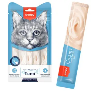 Wanpy Creamy Lickable Treats Tuna ВАНПІ ТУНЕЦЬ рідкі ласощі для котів 5х14г