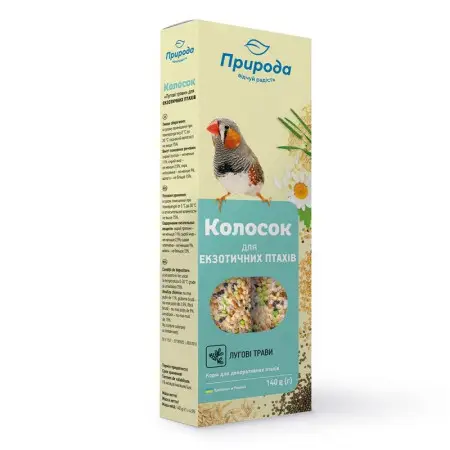 Колосок для екзотичних птахів Природа Лугові трави, 140 г (PR740054)