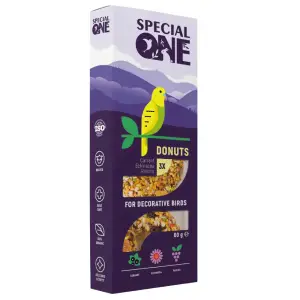 Ласощі для декоративних птахів Special One Пончики, ехінацея, виноград, 60 г, 3 шт. (PR242518)