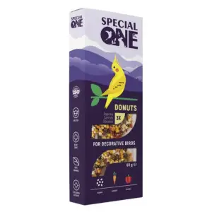 Ласощі для декоративних птахів Special One Пончики, паприка, морква, кунжут, 60 г, 3 шт. (PR242517)
