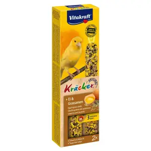 Ласощі для канарок Vitakraft Kracker Original + Egg &amp; Grass Seeds, 2 шт., 54 г (21265)