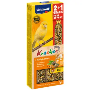 Ласощі для птахів Vitakraft Kracker Original + Honey&amp;Sesame 2+1 81 г (4008239894359)