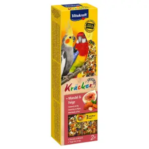 Ласощі для середніх папуг Vitakraft Kracker Original + Almonds &amp; Fig, 2 шт., 180 г (21289)