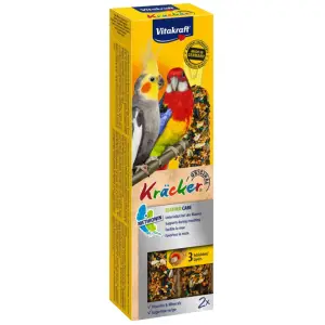 Ласощі для середніх папуг Vitakraft Kracker Original Feather Care в період линьки, 180 г (2 шт. по 90 г) (21294 Vitakraft)