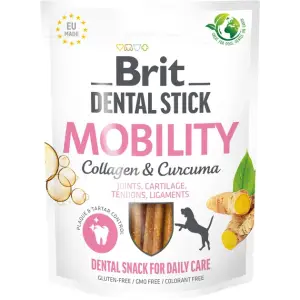 Лакомства для собак Brit Dental Stick Mobility для мобильности суставов, коллаген и куркума, 7 шт, 251 г