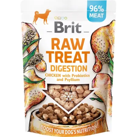 Ласощі для собак Brit Raw Treat freeze-dried Digestion для травлення, курка, 40 г