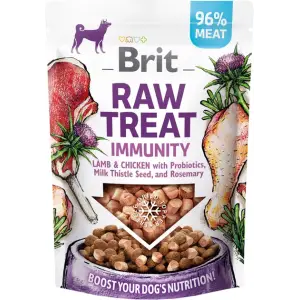 Лакомство для собак Brit Raw Treat freeze-dried Immunity для иммунитета, ягненок и курица, 40 г