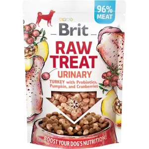 Лакомство для собак Brit Raw Treat freeze-dried Urinary для профилактики мочекаменной болезни, индейка, 40 г