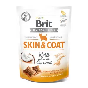 Функциональные лакомства Brit Care Skin&Coat криль с кокосом для собак, 150 г