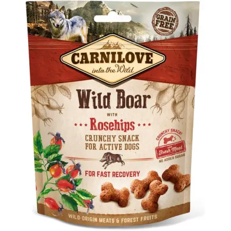 Ласощі Carnilove Dog Crunchy Snack для собак, дикий кабан та шипшина, 200 г