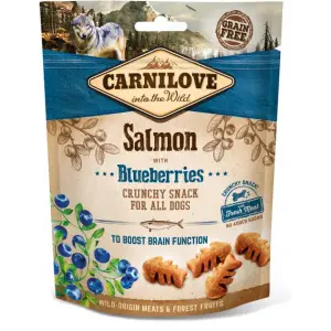 Ласощі Carnilove Dog Crunchy Snack для собак, лосось та чорниця, 200 г