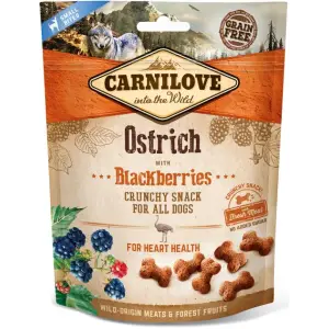 Ласощі Carnilove Dog Crunchy Snack для собак, м'ясо страуса та ожина, 200 г