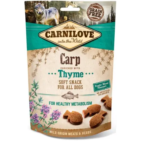 Ласощі Carnilove Dog Semi Moist для собак, короп та чебрець, 200 г