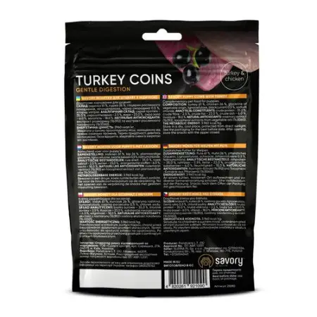Джерки Savory Puppy Coins With Turkey, монетки для цуценят з індичкою, 100 г