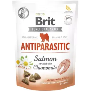 Функциональные лакомства для собак Brit Care Functional Snack Antiparasitic Salmon с лососем, 150 г