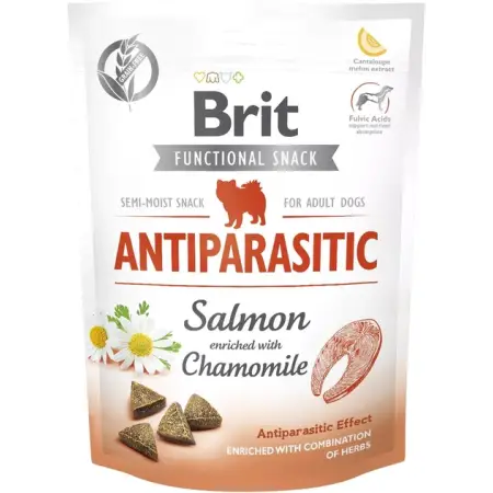 Функциональные лакомства для собак Brit Care Functional Snack Antiparasitic Salmon с лососем, 150 г