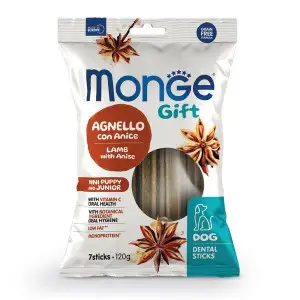 Ласощі для цуценят Monge Gift Dog Puppy and Junior Mini ягня з анісом 120 г