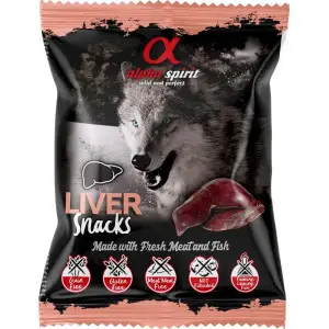 Ласощі для собак Alpha Spirit Snacks напіввологі беззернові кубики з печінкою 50 г (as4006350)