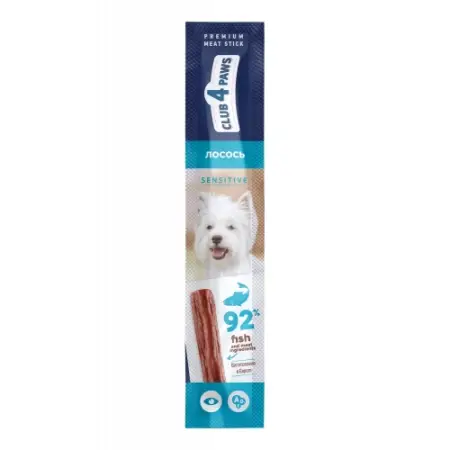 Ласощі для собак Club 4 Paws М'ясна паличка лосось, 12 г