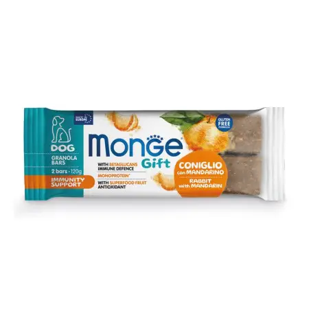 Ласощі для собак Monge Gift Dog Immunity support кролик з мандарином 120 г