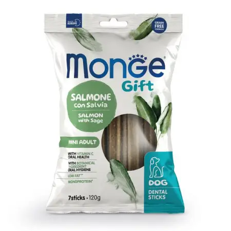 Лакомство для собак Monge Gift Dog Mini лосоcь с шалфеем 120 г