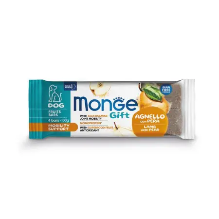 Ласощі для собак Monge Gift Dog Mobility support ягня з грушею 100 г