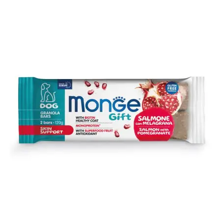 Ласощі для собак Monge Gift Dog Skin support лосось з гранатом 120 г
