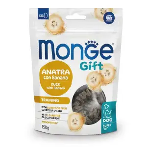 Ласощі для собак Monge Gift Dog Training качка з бананом 150 г