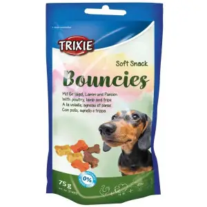 Ласощі для собак Trixie – Bouncies мікс ягня, птиця та шлунок 75 г