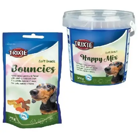 Ласощі для собак Trixie – Bouncies мікс ягня, птиця та шлунок 75 г