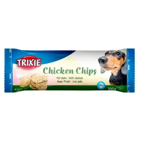 Ласощі Trixie Chicken Chips для собак чіпси зі смаком курки d-4 см 100 г