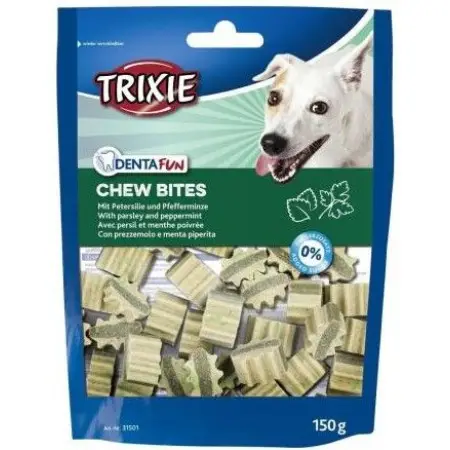 Лакомство Trixie Denta Fun Chew Bites для собак кусочки с петрушкой и мятой 150 г