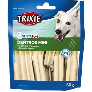 Ласощі для собак Trixie Denta Fun Dentros Mini, з домашньою птицею, 80 г (TX-31773)