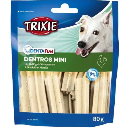 Ласощі для собак Trixie Denta Fun Dentros Mini, з домашньою птицею, 80 г (TX-31773)