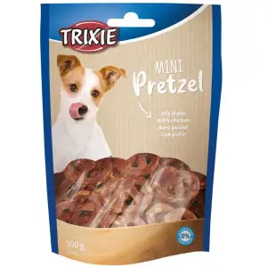 Ласощі Trixie Mini Pretzels для собак крендель з куркою 100 г