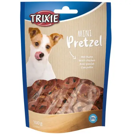 Лакомство Trixie Mini Pretzels для собак крендель с курицей 100 г