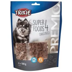 Ласощі Trixie Premio 4 Meat Superfoods для собак з куркою качкою яловичиною та бараниною 4х100 г