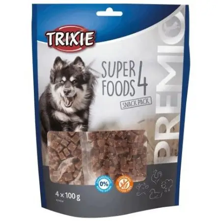 Ласощі Trixie Premio 4 Meat Superfoods для собак з куркою качкою яловичиною та бараниною 4х100 г