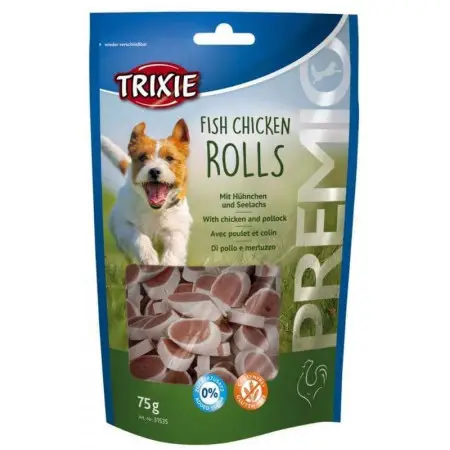 Лакомство Trixie Premio Fish Chicken Rolls для собак роллы с курицей и лососем 75 г