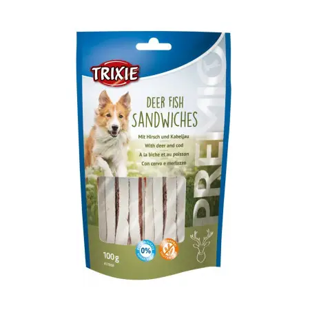 Ласощі для собак Trixie Premio Deer Fish Sandwiches, з оленем і тріскою, 100г (TX-31868)