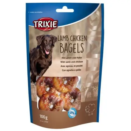 Ласощі Trixie Premio Lamb Chicken Bagles для собак кільця з ягням та куркою 100 г